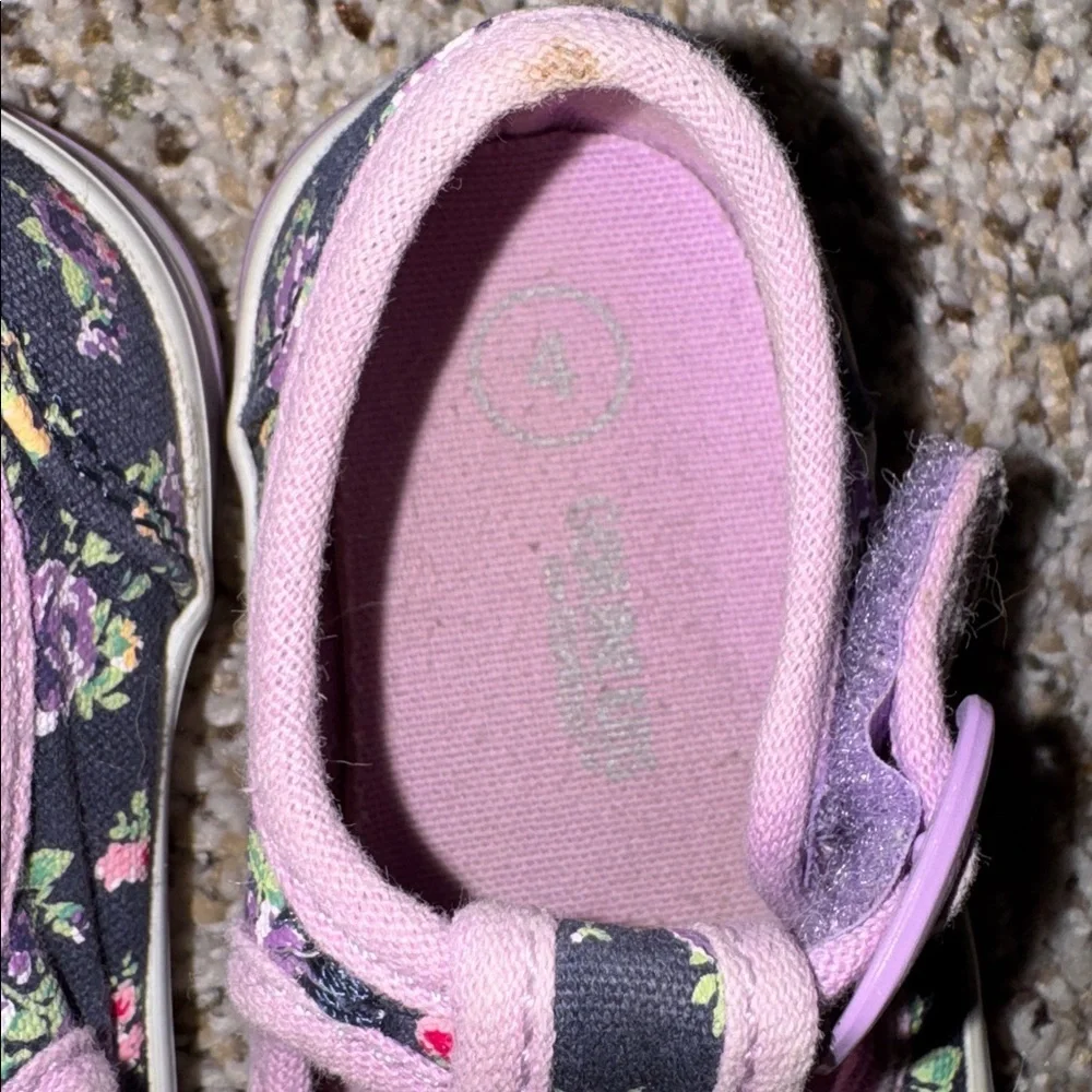 Floral Kids Shoes - Purple and Pink